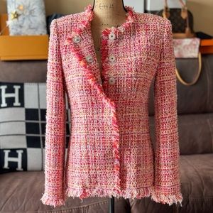 Alexander McQueen Frayed  Artisan Tweed Jacket